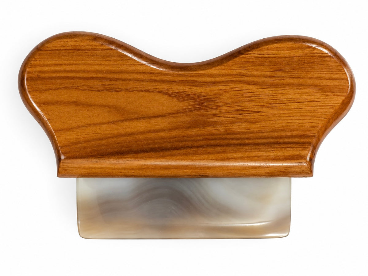 Brazilian Agate Burnisher – Wooden Handle