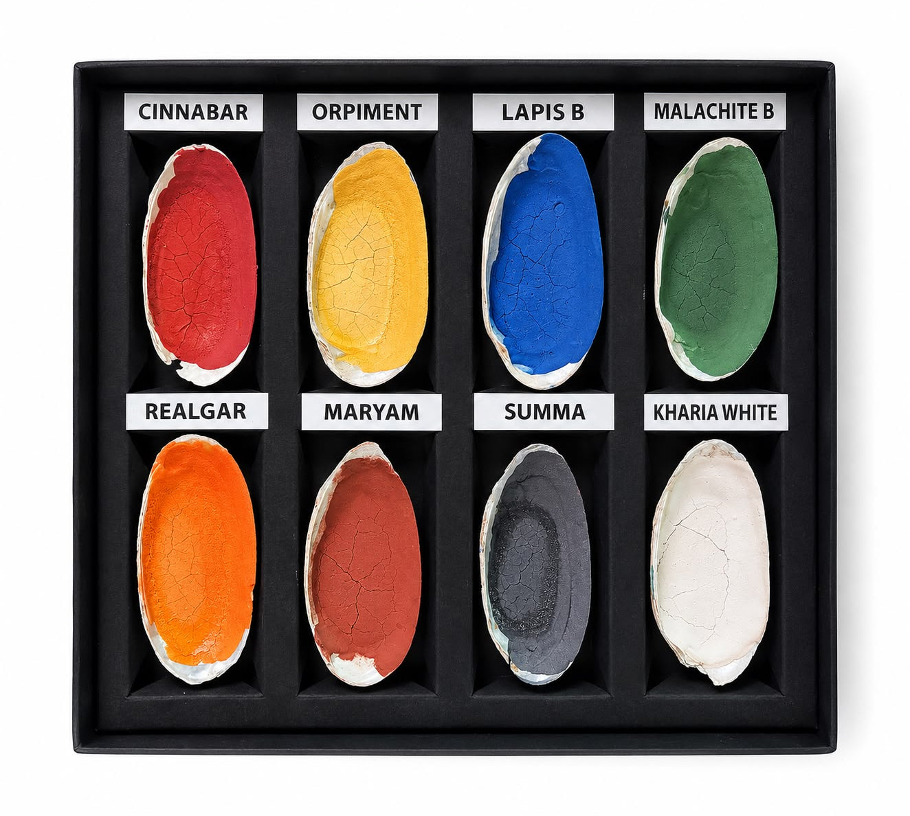 Handmade Natural Stone Shell Pigment Set (3 kit)