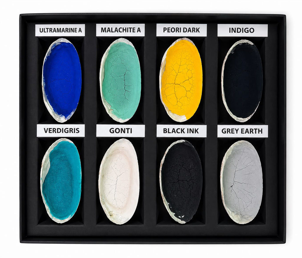 Handmade Natural Stone Shell Pigment Set (3 kit)