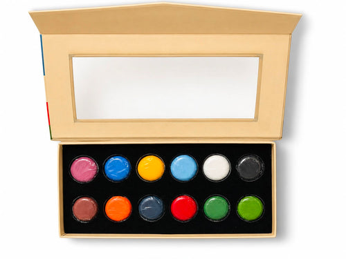 Handmade Natural Stone Pigment Set – 12 Colors